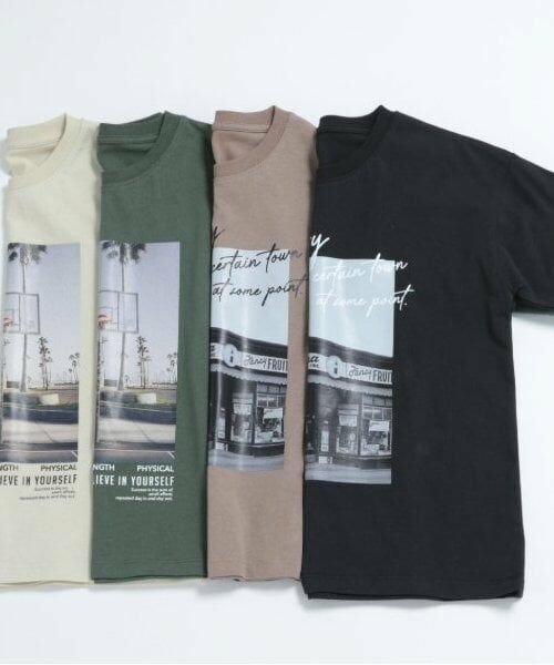 and D.petitmain / アンドディー. プティマイン Tシャツ | フォトプリントワイドロンT | 詳細8