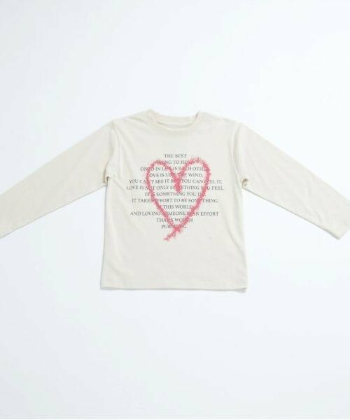 and D.petitmain / アンドディー. プティマイン Tシャツ | 【365D.】アソートロゴプリントロンT（アイボリー）