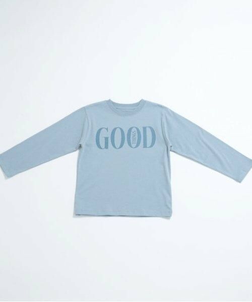 and D.petitmain / アンドディー. プティマイン Tシャツ | 【365D.】アソートロゴプリントロンT（サックス）