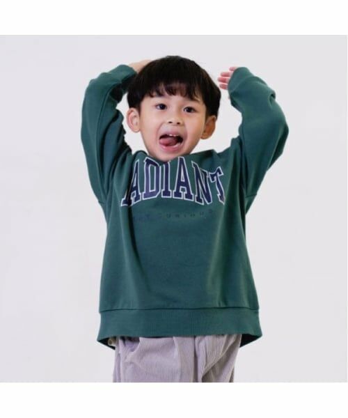 and D.petitmain / アンドディー. プティマイン スウェット | アソートロゴプリントワイドスウェット（オリーブ）