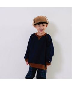 and D.petitmain / アンドディー. プティマイン スウェット | 配色ガゼットワイドスウェット