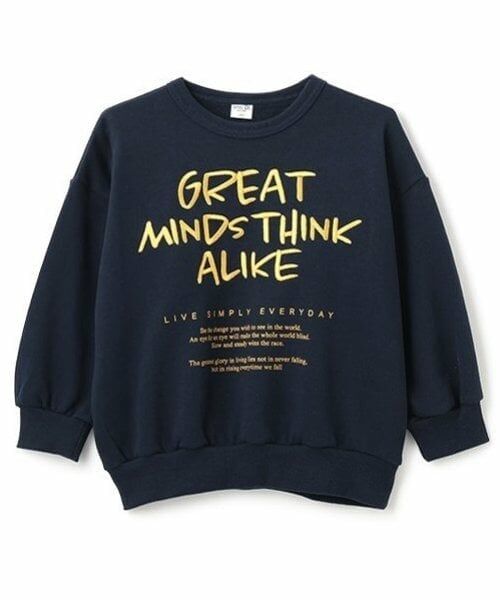 and D.petitmain / アンドディー. プティマイン スウェット | 【リンク】ラクガキ刺しゅうビッグスウェット（紺）