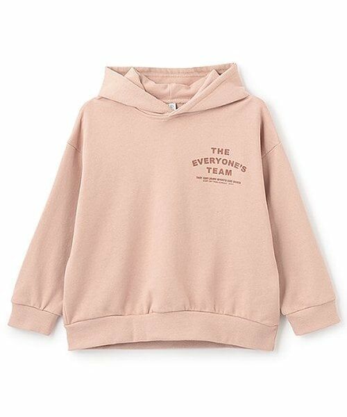 and D.petitmain / アンドディー. プティマイン パーカー | チームロゴワイドパーカー（モデレート ピンク）