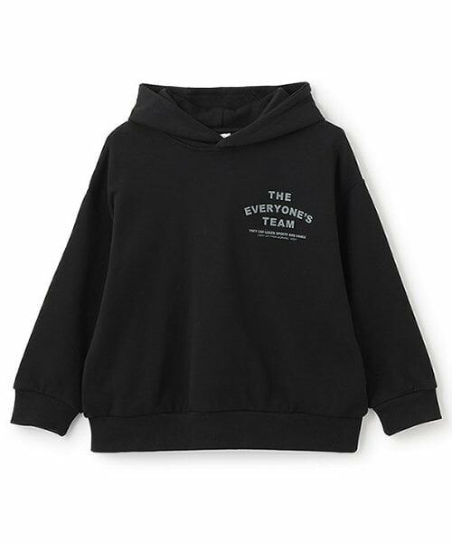 and D.petitmain / アンドディー. プティマイン パーカー | チームロゴワイドパーカー（黒）