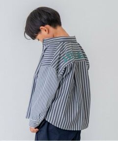 and D.petitmain / アンドディー. プティマイン シャツ・ブラウス | ストライプビッグシルエット長袖シャツ