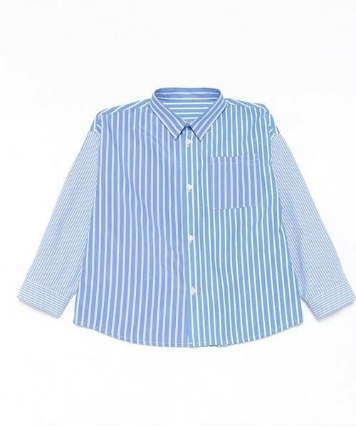 and D.petitmain / アンドディー. プティマイン シャツ・ブラウス | ストライプビッグシルエット長袖シャツ | 詳細14