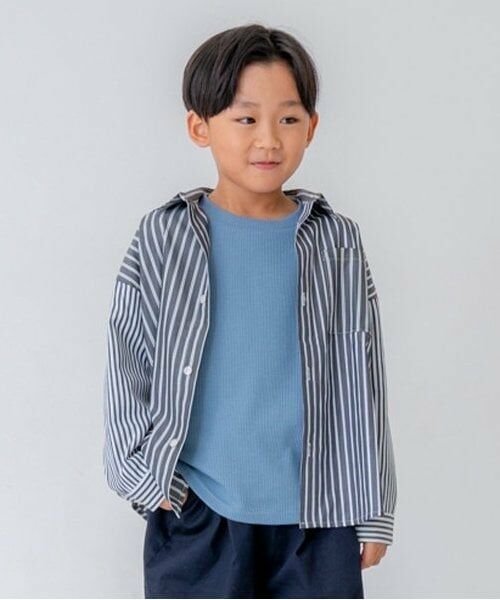 and D.petitmain / アンドディー. プティマイン シャツ・ブラウス | ストライプビッグシルエット長袖シャツ | 詳細2