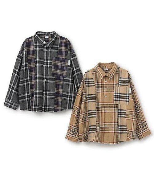 and D.petitmain / アンドディー. プティマイン シャツ・ブラウス | 【リンク】ネルチェックビッグシルエット長袖シャツ | 詳細7