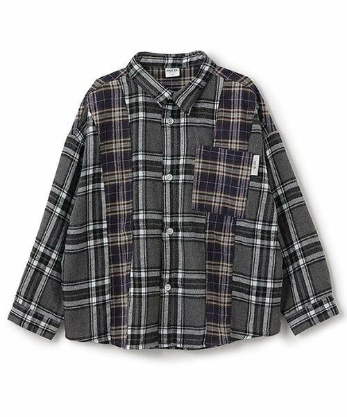 and D.petitmain / アンドディー. プティマイン シャツ・ブラウス | 【リンク】ネルチェックビッグシルエット長袖シャツ（グリーン）