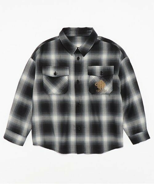 and D.petitmain / アンドディー. プティマイン シャツ・ブラウス | 【リンク】オンブレチェックエンブレム刺繍シャツ | 詳細15