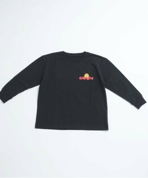 and D.petitmain / アンドディー. プティマイン Tシャツ | 【親子リンク】KidsガーフィールドロンTEE（黒）