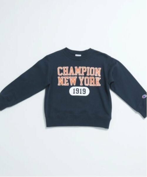 and D.petitmain / アンドディー. プティマイン スウェット | 【Champion】クルーネックカレッジスウェット（紺）