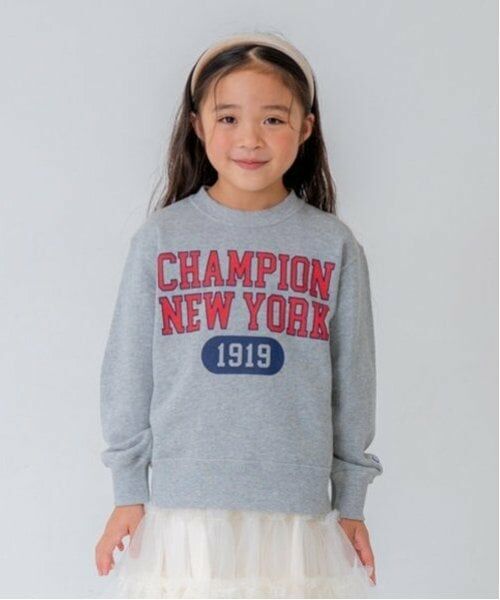 and D.petitmain / アンドディー. プティマイン スウェット | 【Champion】クルーネックカレッジスウェット（トップ グレー）