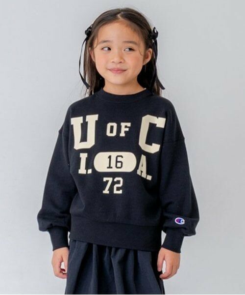 and D.petitmain / アンドディー. プティマイン スウェット | 【Champion】クルーネックスクールスウェット（黒）