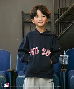 【MLB】ロゴプリントワイドスウェットパーカー