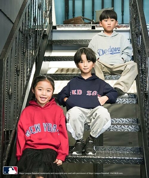 and D.petitmain / アンドディー. プティマイン パーカー | 【MLB】ロゴプリントワイドスウェットパーカー | 詳細1