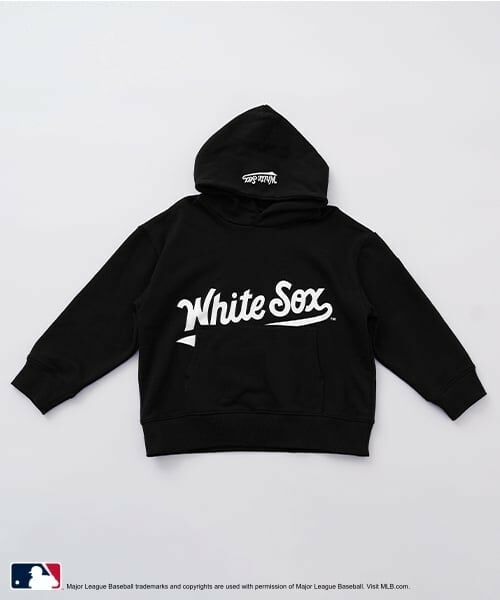 and D.petitmain / アンドディー. プティマイン パーカー | 【MLB】ロゴプリントワイドスウェットパーカー（黒）