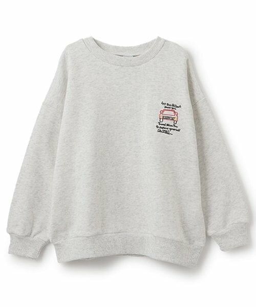 and D.petitmain / アンドディー. プティマイン スウェット | アソート刺しゅう裏起毛ビッグスウェット（シロ杢）