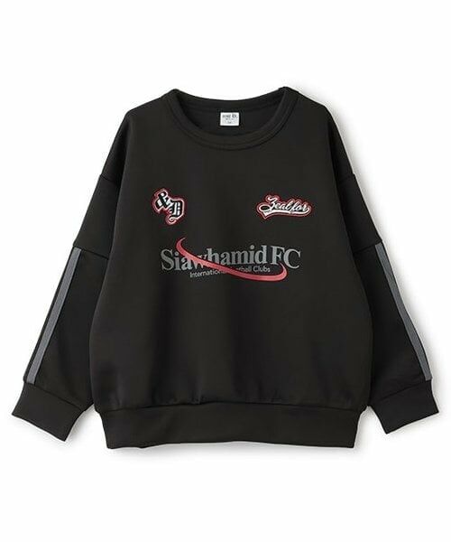 and D.petitmain / アンドディー. プティマイン スウェット | 【セットアップ可】ダンボール袖ラインスウェット（黒）