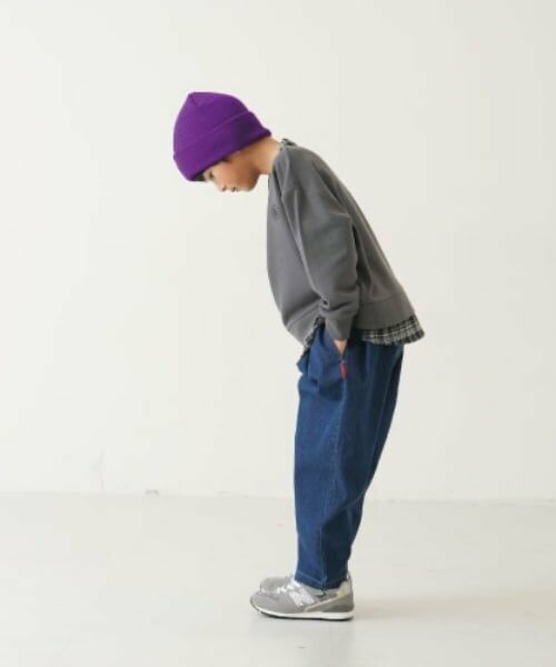 and D.petitmain / アンドディー. プティマイン スウェット | チェックシャツレイヤードワイドスウェット | 詳細1