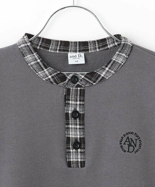 and D.petitmain / アンドディー. プティマイン スウェット | チェックシャツレイヤードワイドスウェット | 詳細13