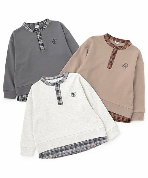 and D.petitmain / アンドディー. プティマイン スウェット | チェックシャツレイヤードワイドスウェット | 詳細18