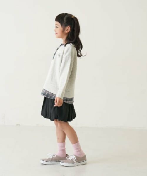 and D.petitmain / アンドディー. プティマイン スウェット | チェックシャツレイヤードワイドスウェット | 詳細6