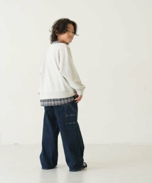 and D.petitmain / アンドディー. プティマイン スウェット | チェックシャツレイヤードワイドスウェット | 詳細7