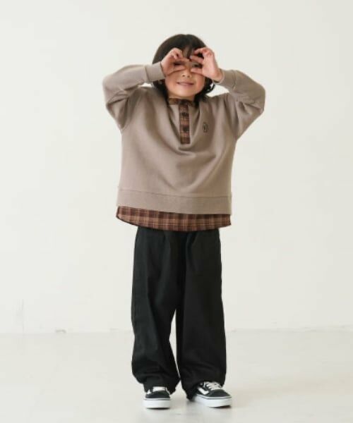 and D.petitmain / アンドディー. プティマイン スウェット | チェックシャツレイヤードワイドスウェット | 詳細9
