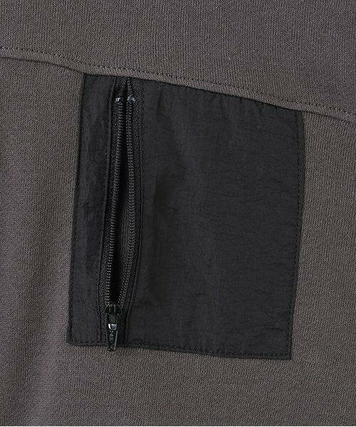 and D.petitmain / アンドディー. プティマイン スウェット | 切替ナイロンポケットフードワイドスウェット | 詳細3