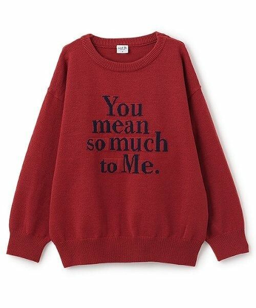 and D.petitmain / アンドディー. プティマイン ニット・セーター | 【親子リンク】 洗濯機可 Kidsロゴニット（赤）