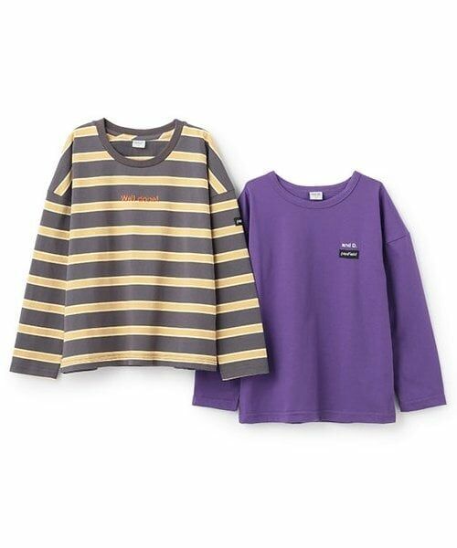 and D.petitmain / アンドディー. プティマイン Tシャツ | 【Penfield】KidsマルチボーダーsetT（黒）
