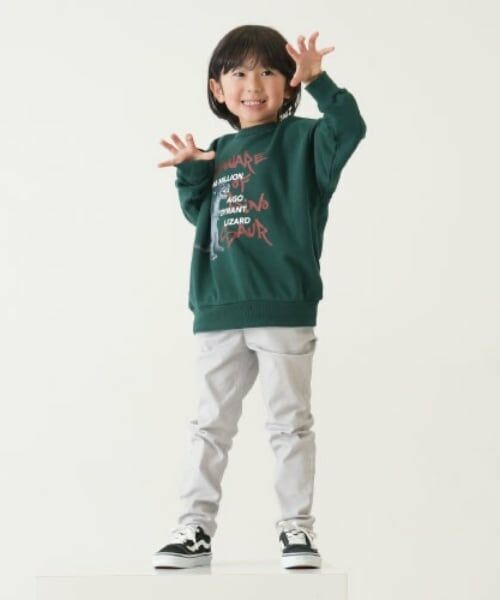 and D.petitmain / アンドディー. プティマイン スウェット | 恐竜プリントビッグスウェット | 詳細2