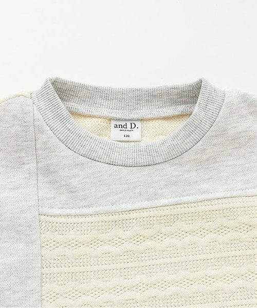 and D.petitmain / アンドディー. プティマイン スウェット | 異素材切替ワイドスウェット | 詳細2