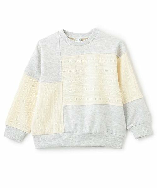 and D.petitmain / アンドディー. プティマイン スウェット | 異素材切替ワイドスウェット（シロ杢）