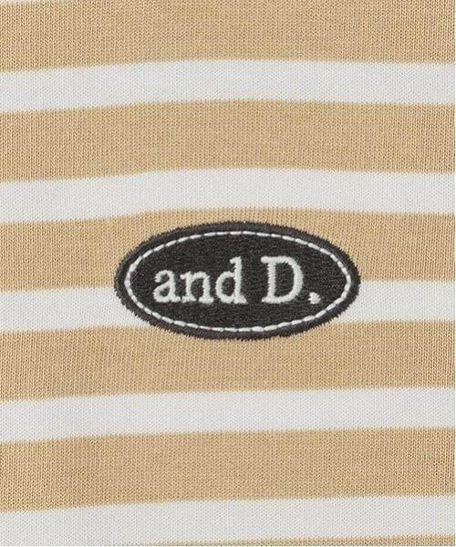and D.petitmain / アンドディー. プティマイン Tシャツ | 【親子リンク】kidsボーダー肩切替ビッグロンT | 詳細3