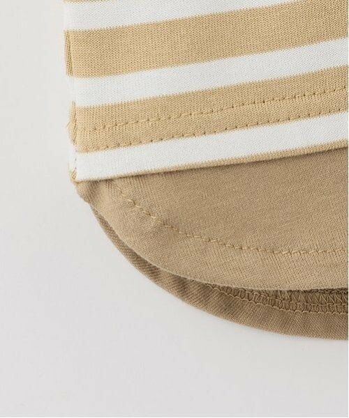 and D.petitmain / アンドディー. プティマイン Tシャツ | 【親子リンク】kidsボーダー肩切替ビッグロンT | 詳細6