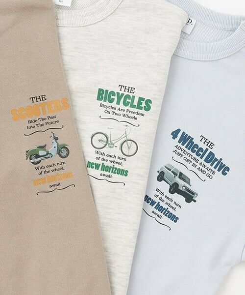 and D.petitmain / アンドディー. プティマイン スウェット | 【親子リンク】乗り物プリントワイドスウェット | 詳細14