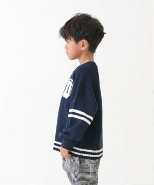 and D.petitmain / アンドディー. プティマイン ニット・セーター | 【洗濯機可】サガラワッペンラインニット | 詳細4