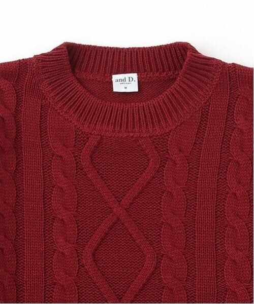 and D.petitmain / アンドディー. プティマイン ニット・セーター | 【洗濯機可】7Gケーブルニット | 詳細2
