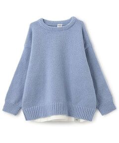 and D.petitmain / アンドディー. プティマイン ニット・セーター | 【親子リンク】洗濯機可 Kids裾レイヤードニット