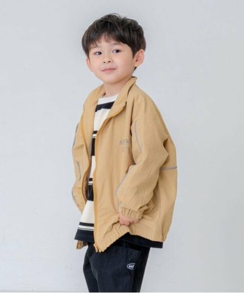 and D.petitmain / アンドディー. プティマイン ブルゾン | リフレクターウィンドブレーカー（キャメル）