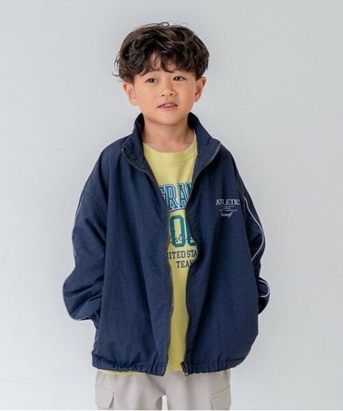 and D.petitmain / アンドディー. プティマイン ブルゾン | リフレクターウィンドブレーカー（黒）