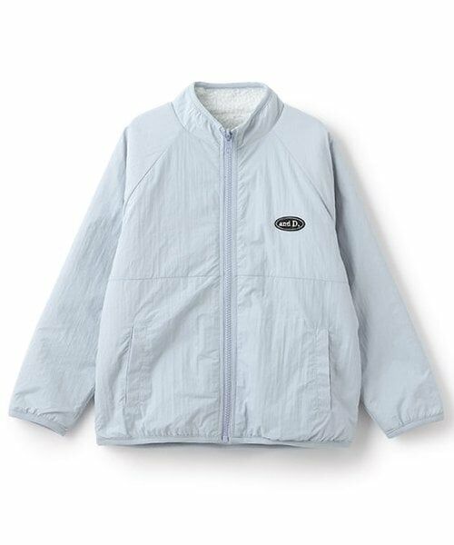 and D.petitmain / アンドディー. プティマイン ブルゾン | ボアリバーシブルジャケット（サックス）