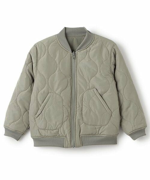 and D.petitmain / アンドディー. プティマイン ブルゾン | ひょうたんキルトリバーシブル MA1（薄カーキ）