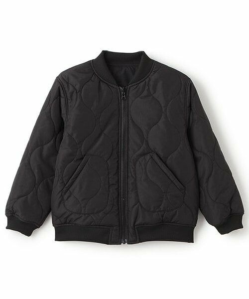 and D.petitmain / アンドディー. プティマイン ブルゾン | ひょうたんキルトリバーシブル MA1（黒）