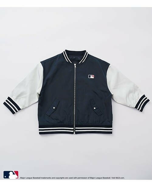 and D.petitmain / アンドディー. プティマイン ブルゾン | 【MLB】ワッペンプリントジャケット（紺）