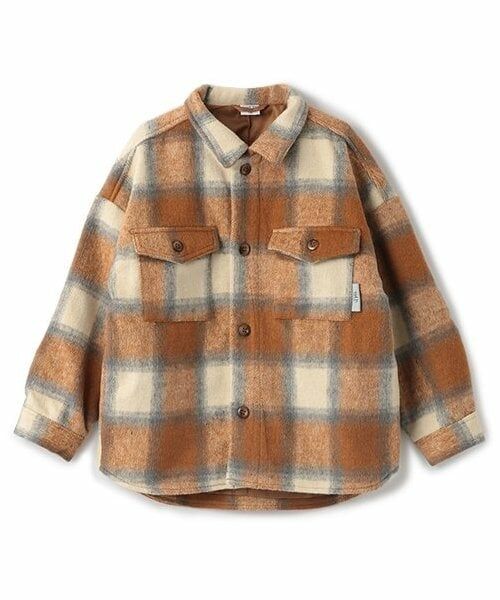 and D.petitmain / アンドディー. プティマイン ブルゾン | CPOチェックジャケット（茶）