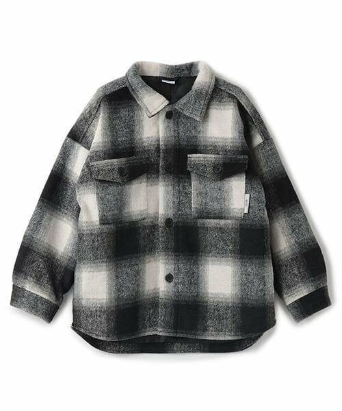 and D.petitmain / アンドディー. プティマイン ブルゾン | CPOチェックジャケット（黒）