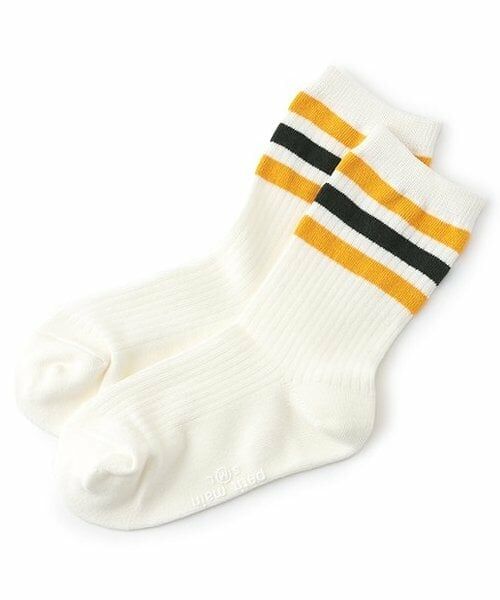 and D.petitmain / アンドディー. プティマイン ソックス | 【デイリー】ラインソックス（レモン イエロー）